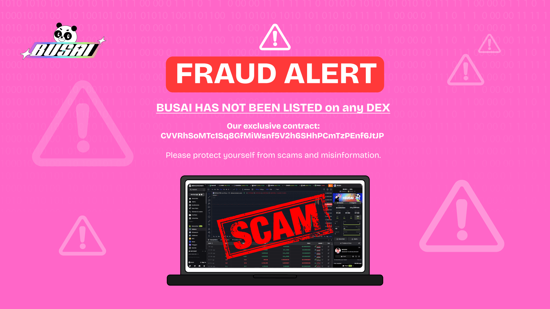 BUSAI-scam banner